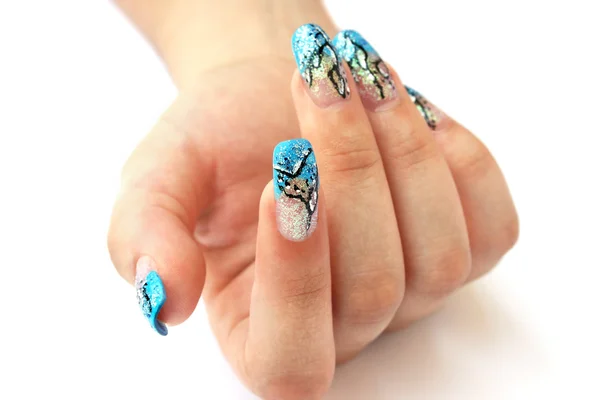 Hand with nail art