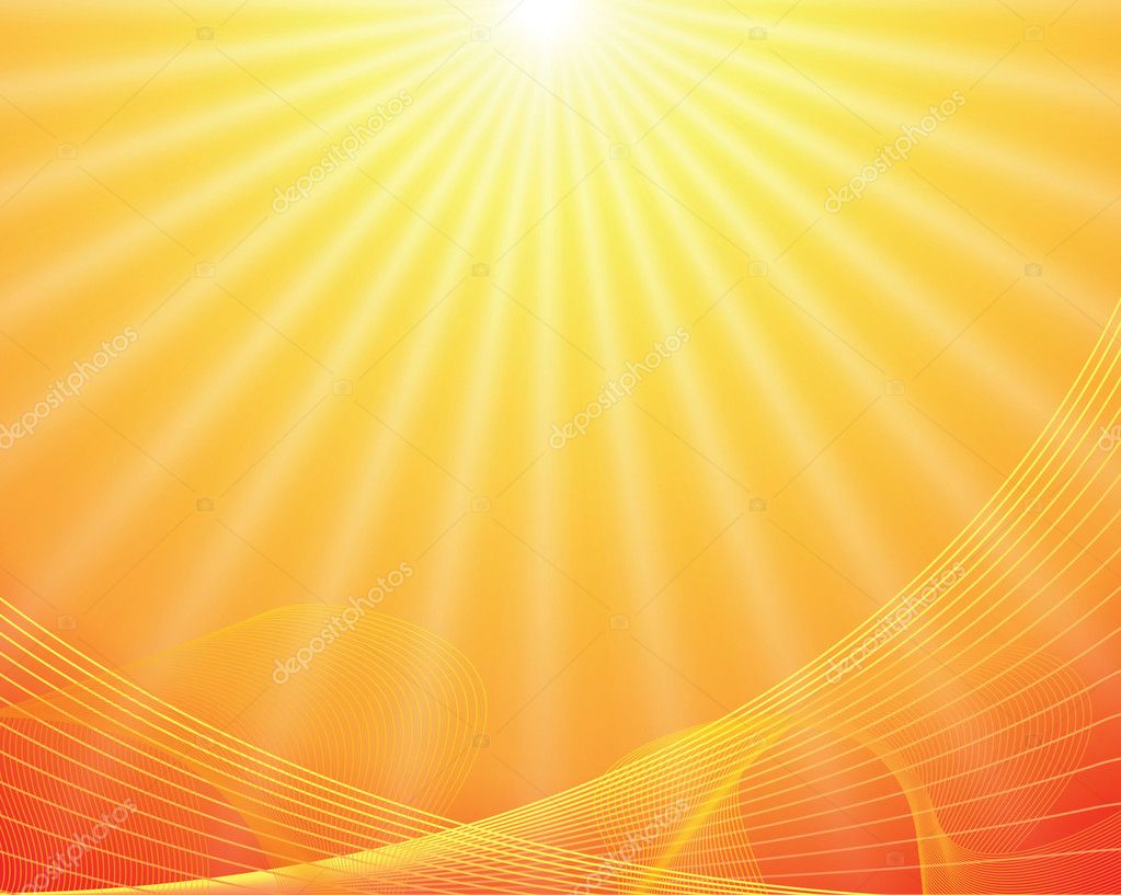 Vector sun on yellow background — Stock Vector © SSylenko #3387851