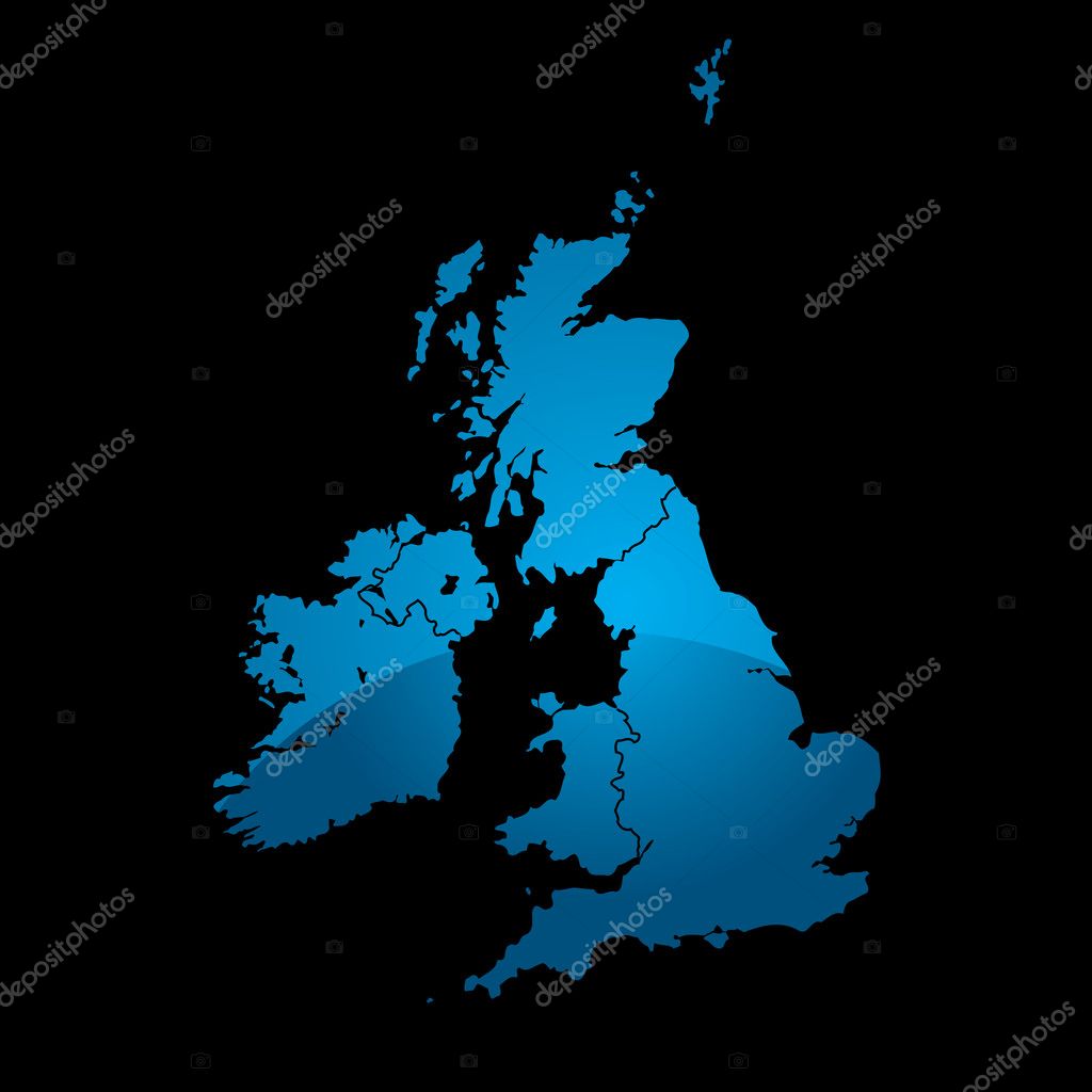 Blue Uk Map