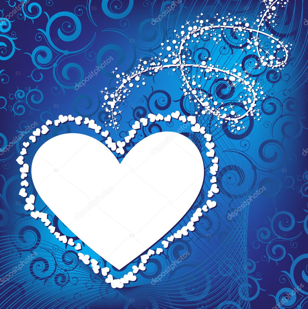 Blue Heart Frame