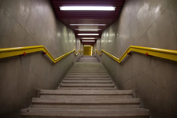 Subway station staircase