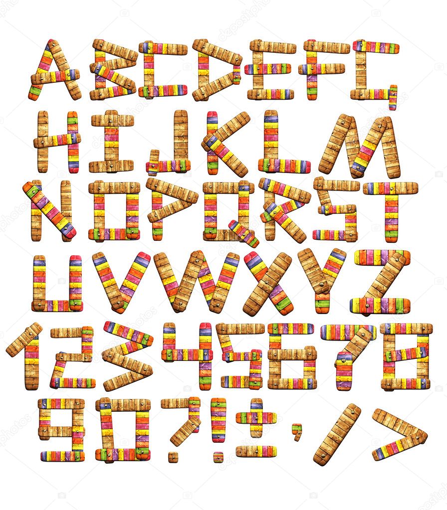 wooden alphabet letters