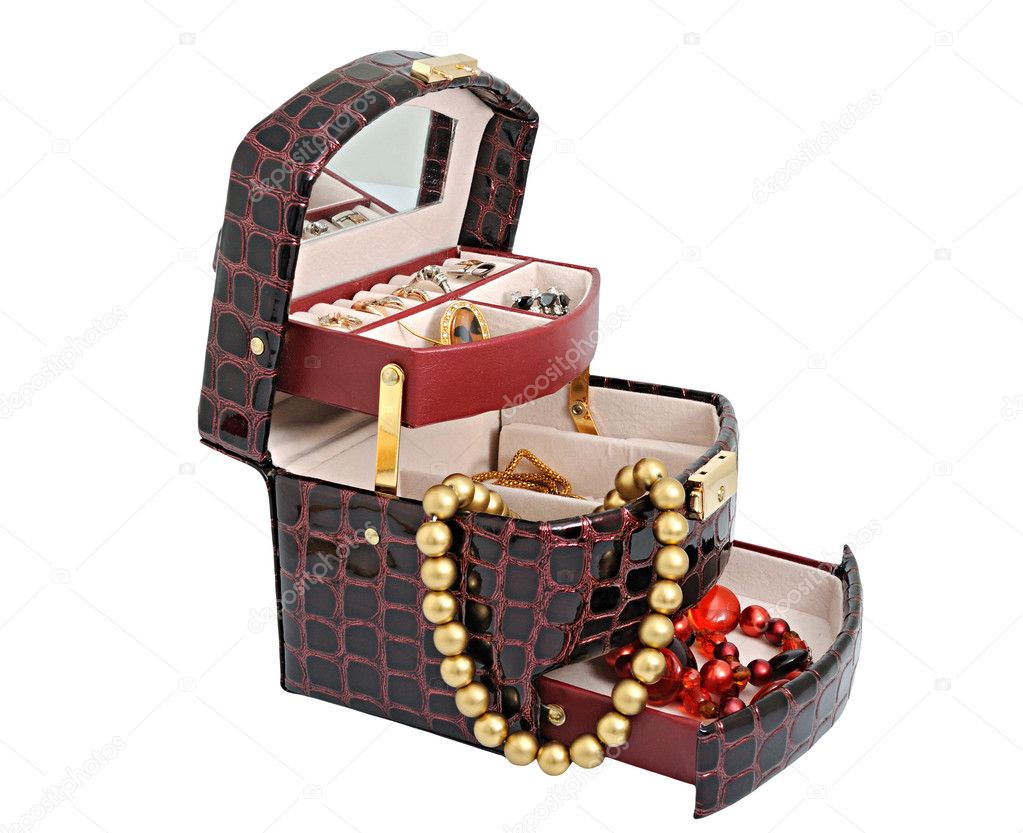 Box for jewelry and bijouterie - Stock Image