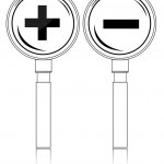 Royalty-Free Stock Photo: Increase-decrease magnifiers icons