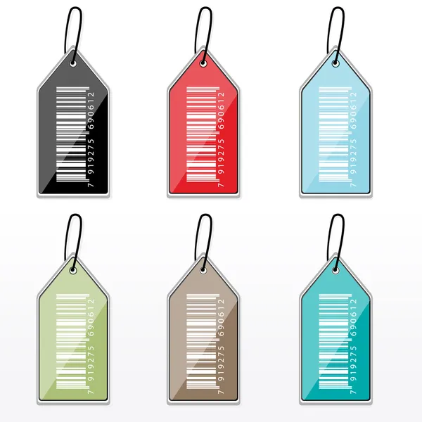 Multicolor arcode tags barcode vector art. Multicolor arcode tags