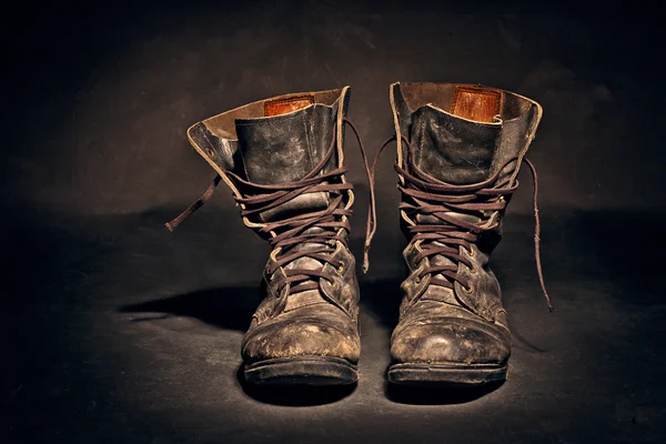 old worn boots