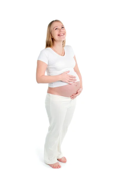 Pregnant blonde woman by Alexander Mychko Stock Photo Editorial Use Only