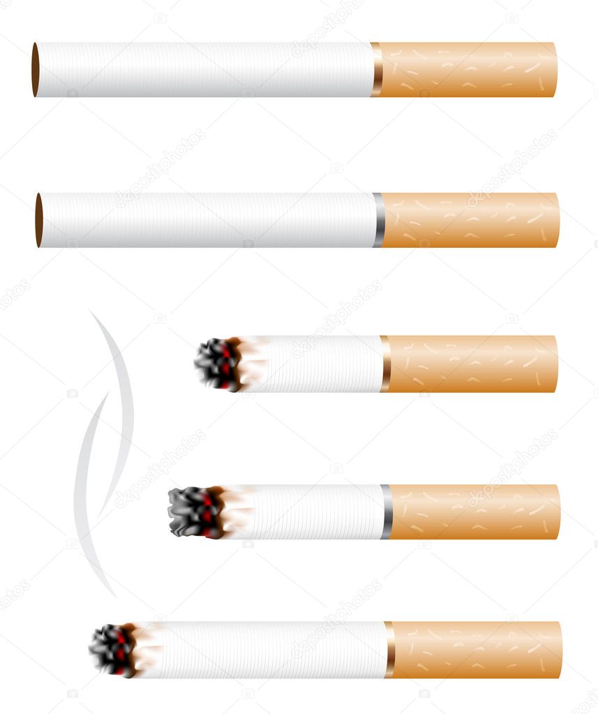Cigarette White Background
