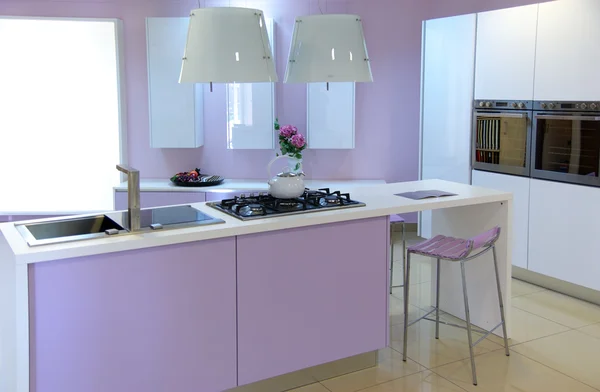 Modern pink kitchen
