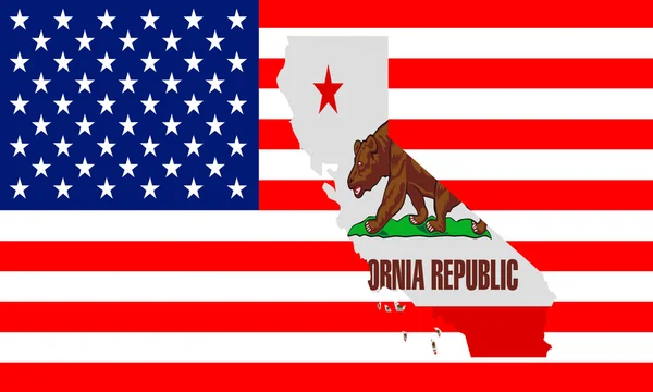 California+flag+map