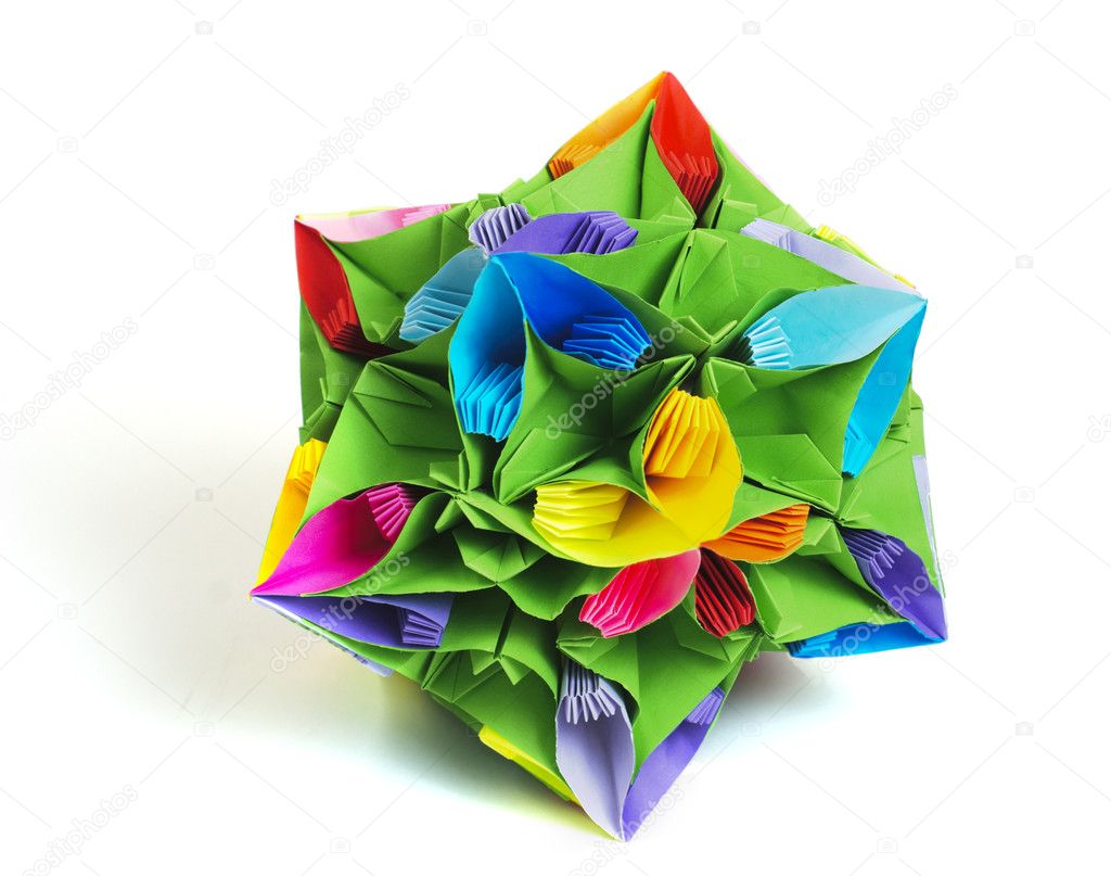 flower kusudama Origami to #3192631 origami © Photo how Stock kusudama flower oksixx â€”