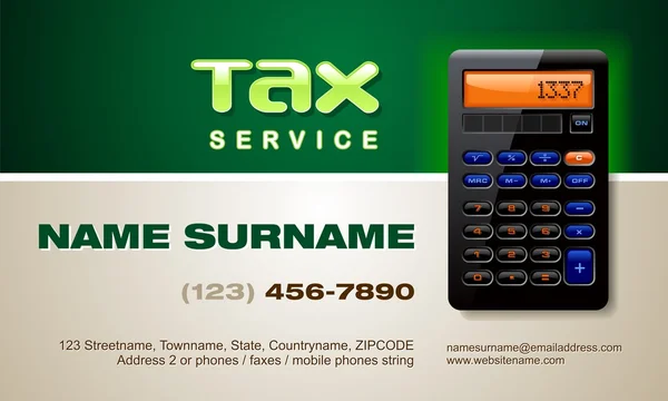 Tax Service related business card