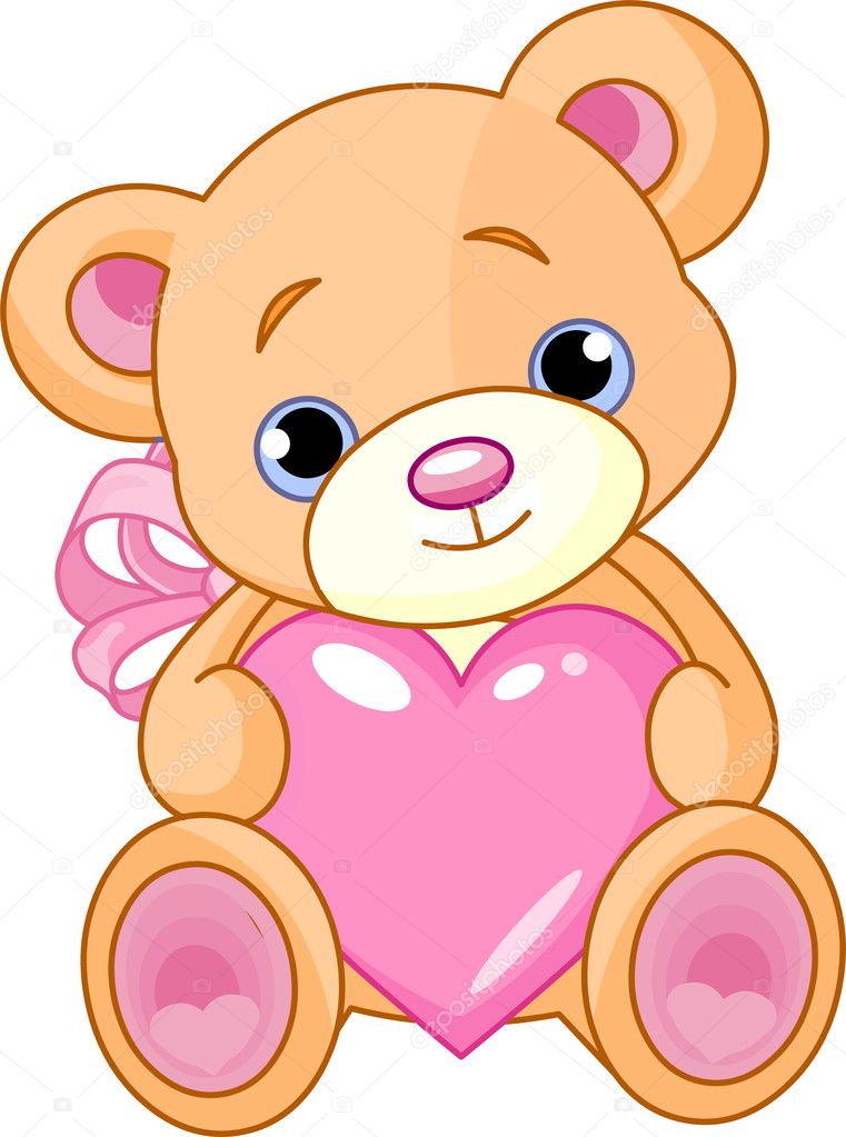 teddy bear holding heart clipart - photo #28