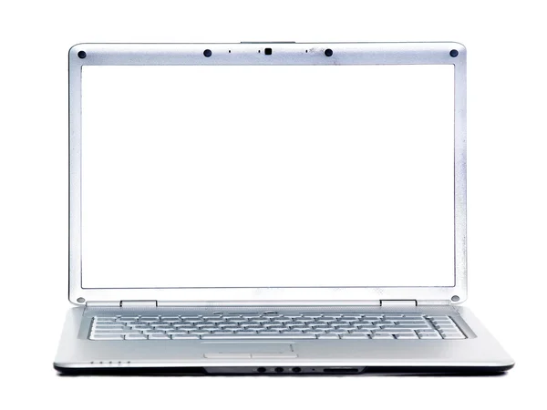 a blank white picture. Laptop with lank white screen