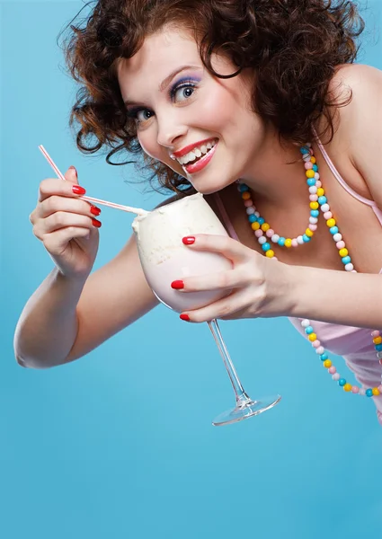 Muzlu süt ile kız – Stok İmaj - depositphotos_3070609-Girl-with-milk-shake
