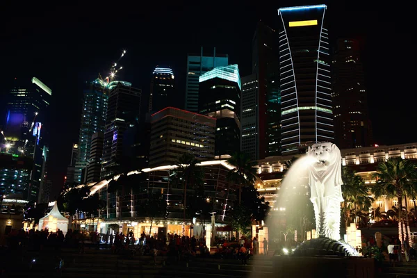 Night view of Singapore city