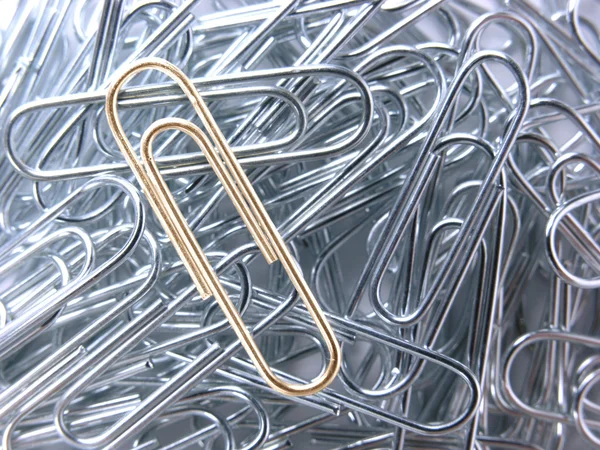 Paper clips of silvery colour