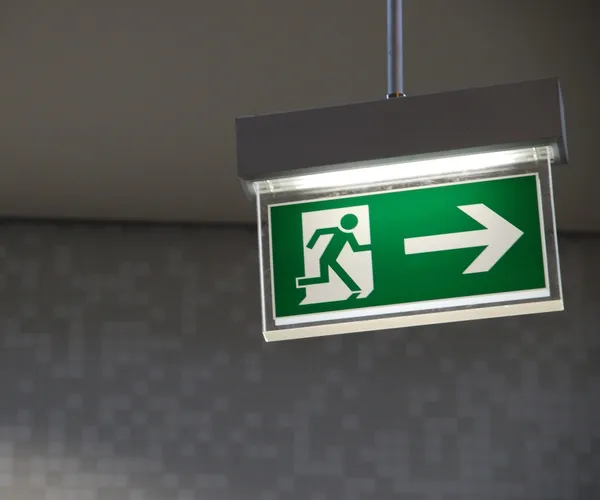 emergency exit sign. Emergency exit sign