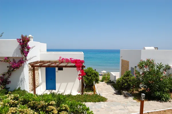 Villas near beach at luxury hotel, Crete, Greece