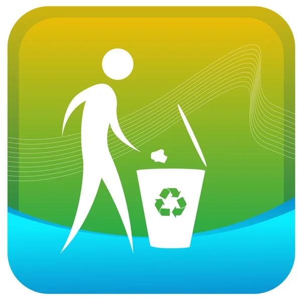 Recycle bin, green — Stock Vector #3701253