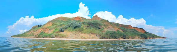 Panoramic picture of deserted island in the sea