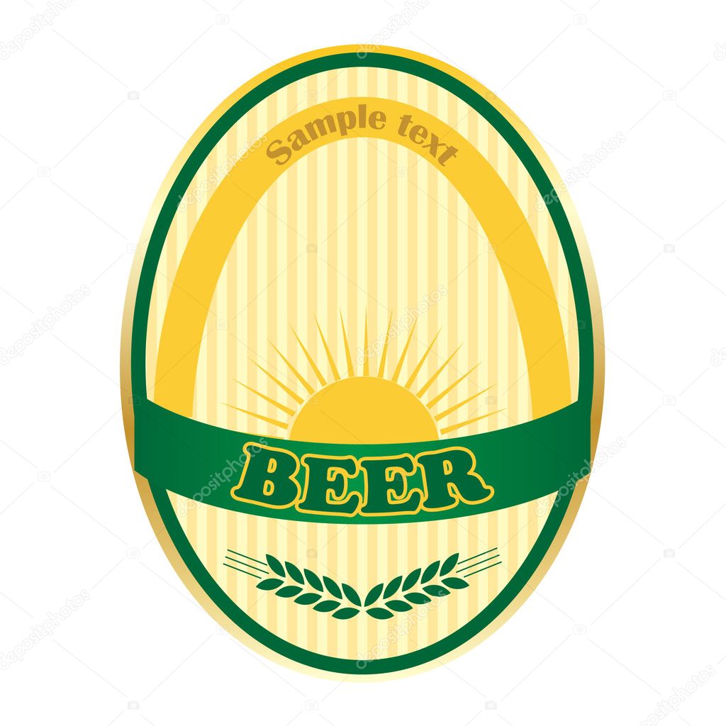 Beer label design. Vector format. — Stock Vector © mcherevan #3914399