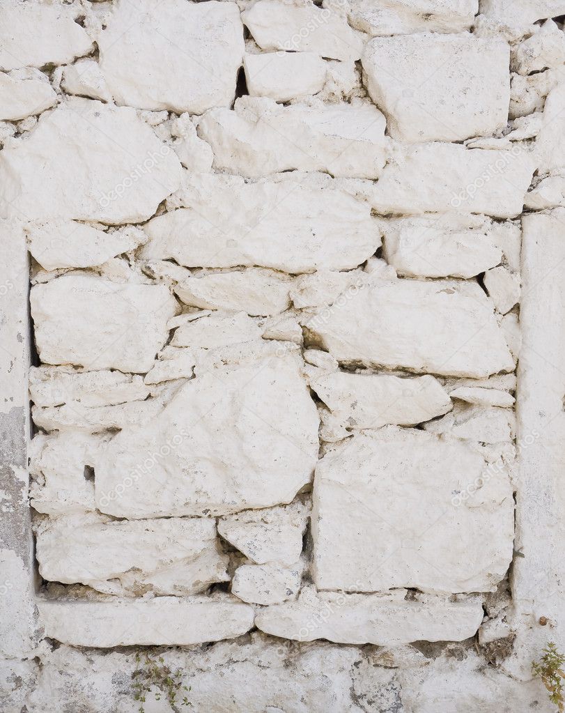 Walls of rough stone whitewashed — Stock Photo © Asteri 3160324