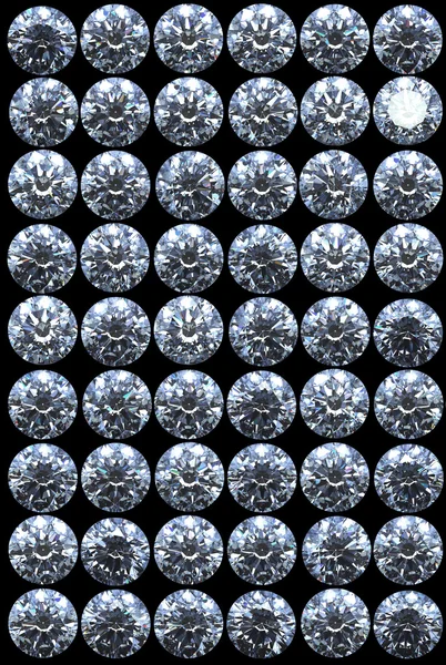 Collection - top views of diamonds