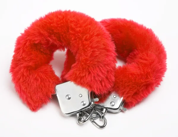 Fluffy pink handcuffs