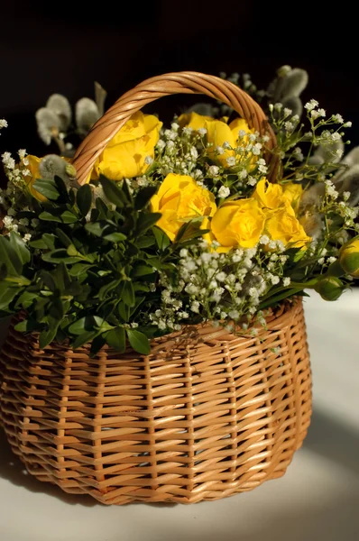 Basket with a bouquet