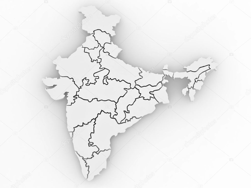 White India Map