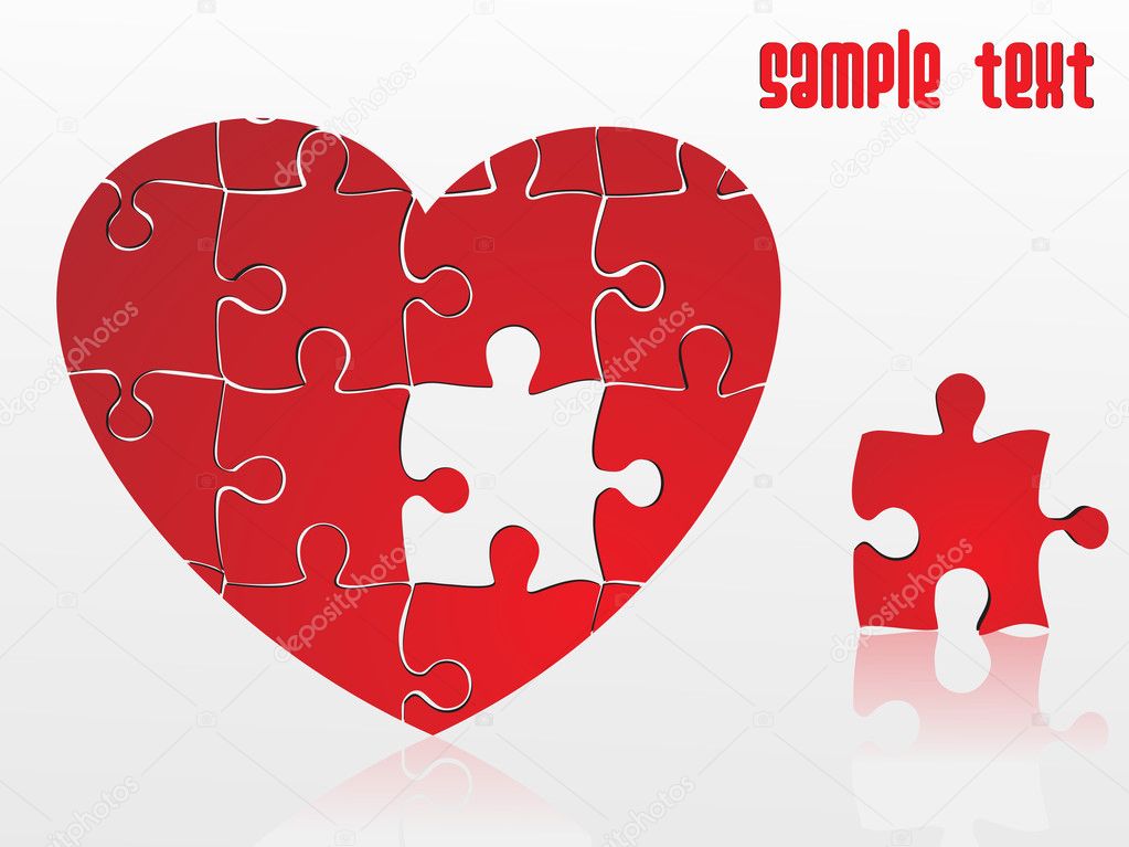 Jigsaw Puzzle Heart Vector Stock Kirti Jaiswal 2890658