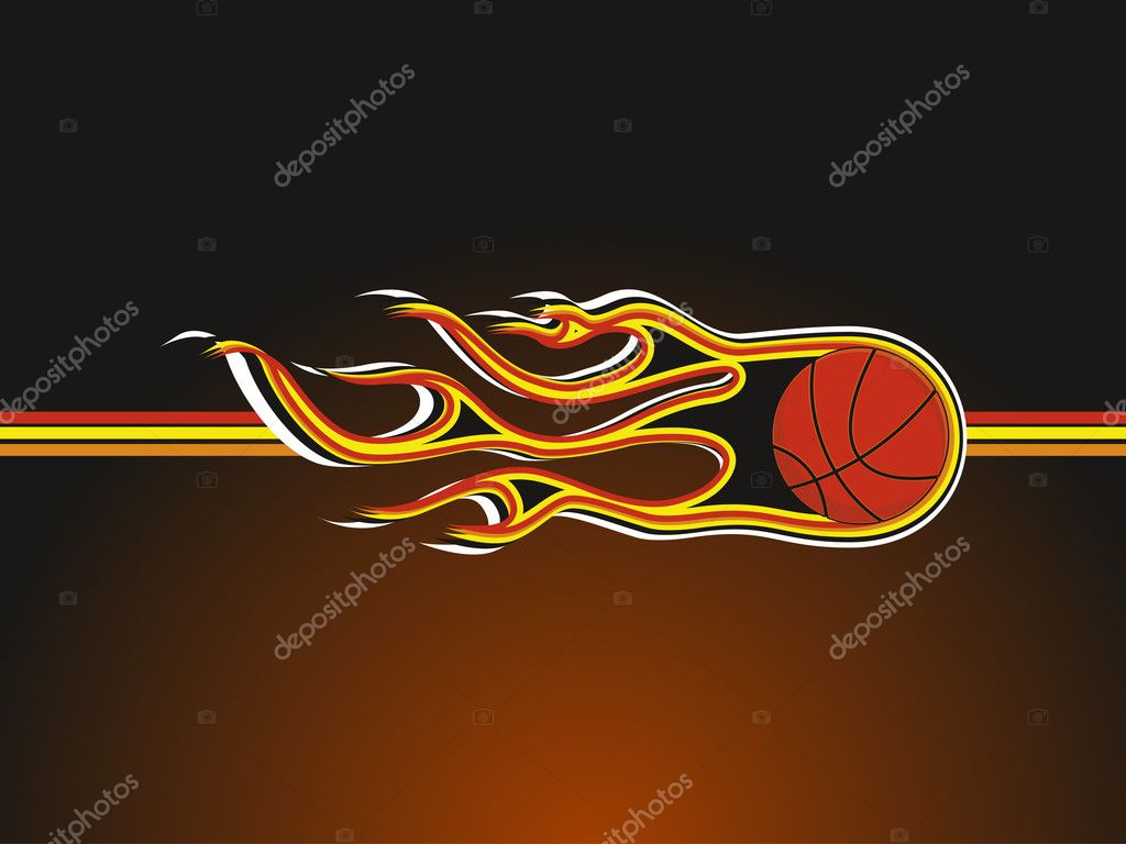 Fiery Basketball