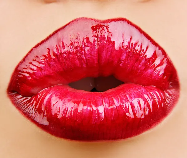 Sexy Red gloss lips
