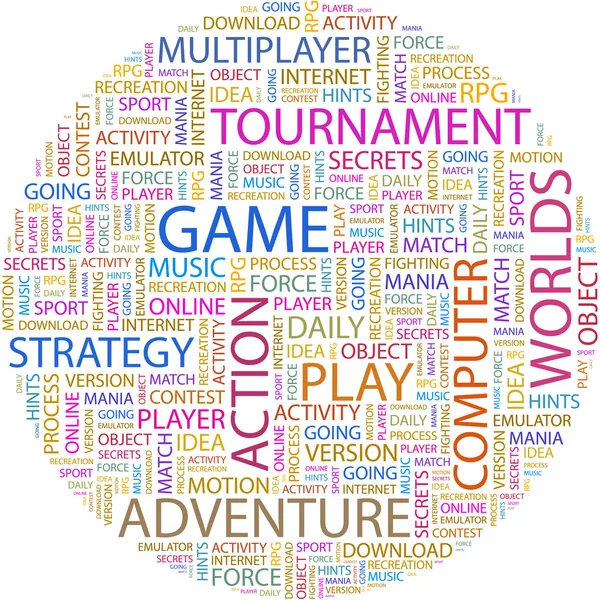 GAME. Word collage