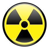 Radhaz 威胁警报图标,黑黄色的辐射危险符号标