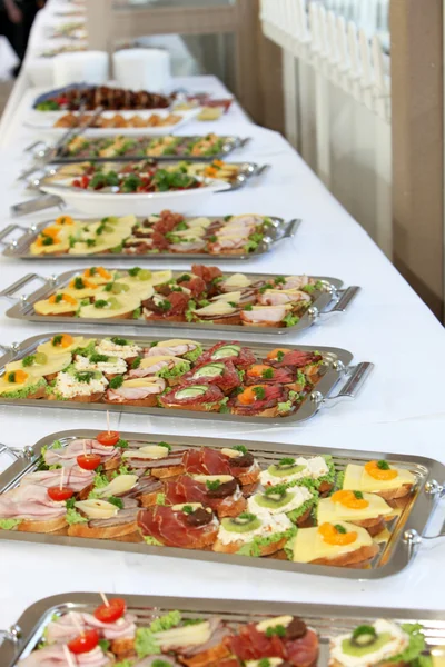 Buffet with appetizers or finger food