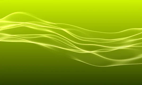 Three dimensional green wave background