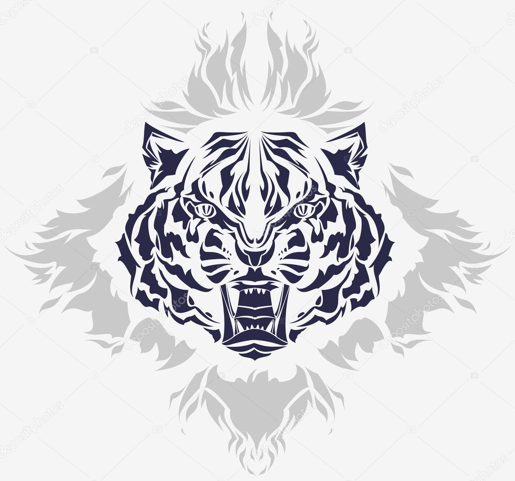 Tiger Head Silhouette