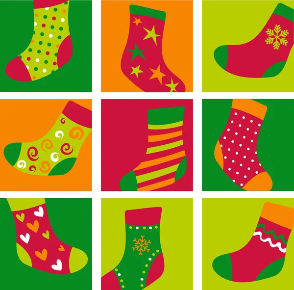 christmas stock images free. Cute Christmas stockings by Marina Zlochin - Stock Vector