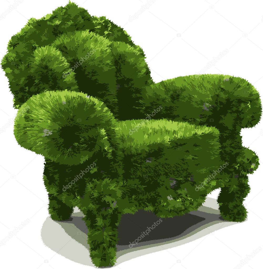 Vector chair designed as an herbal - Stock Illustration