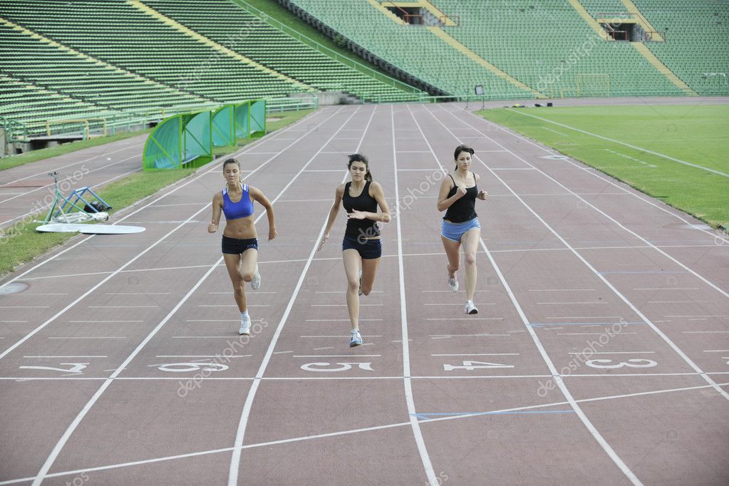 Athlete Running Track