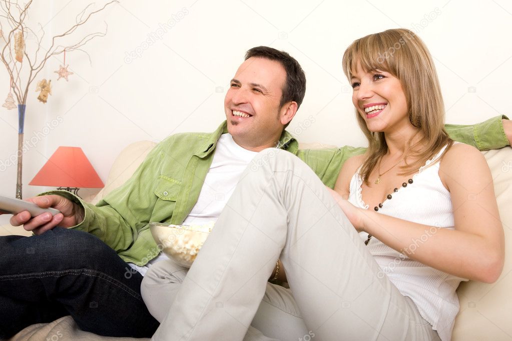 Couple Watching Tv