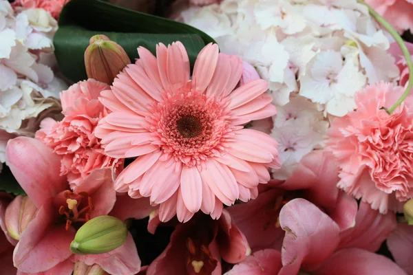 Mixed pink flower bouquet