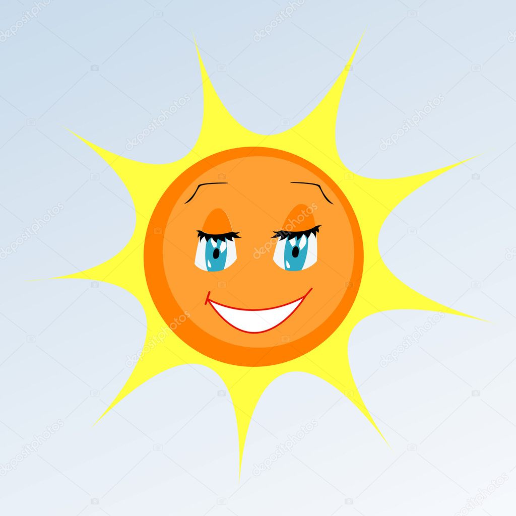 a cartoon sun