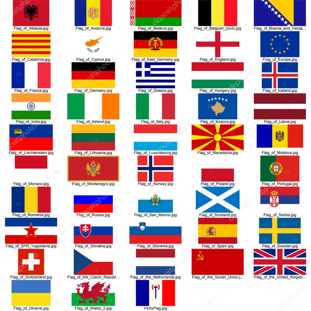 europe flags