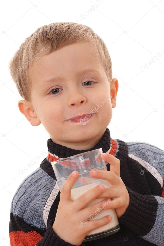 Boy Drinking Milk