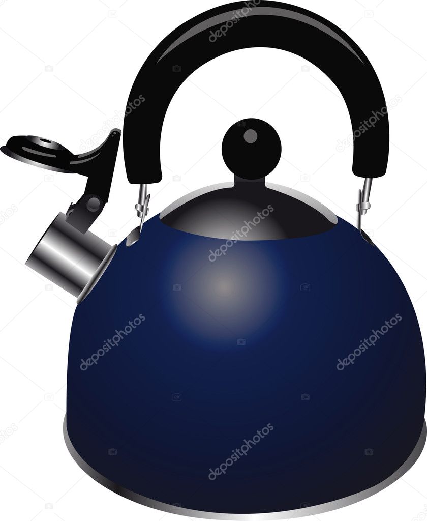 Waterkoker — stockvector © jannet19 #3342806 Keuken glanzende blauwe