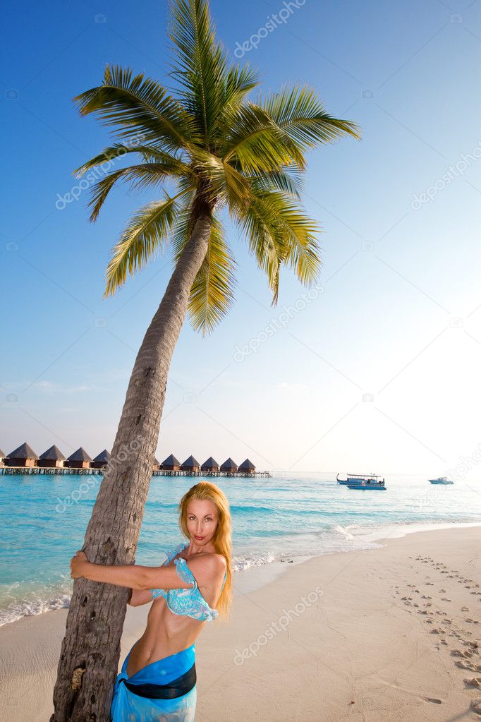 girl palm tree