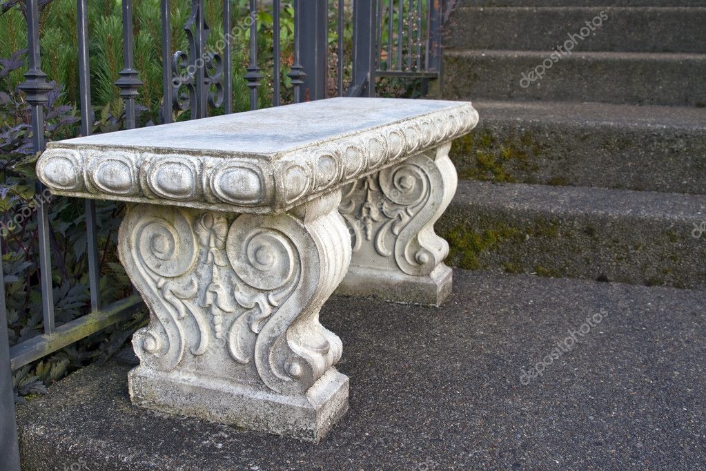 Stone Garden Bench